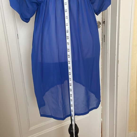 NWT Adome Brilliant Blue Sheer‎ Beach Coverup one size - Picture 4 of 6